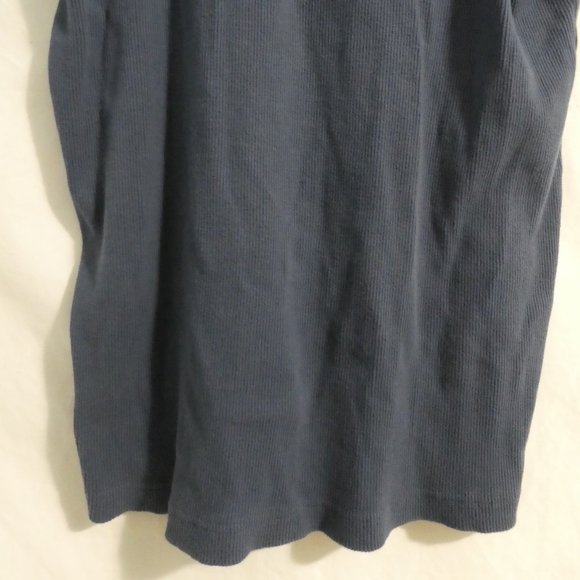 POINT ZERO | large | Light Blue Ribbed Short Sleeve T-Shirt / Tee | 100% Cotton - Picture 13 of 15